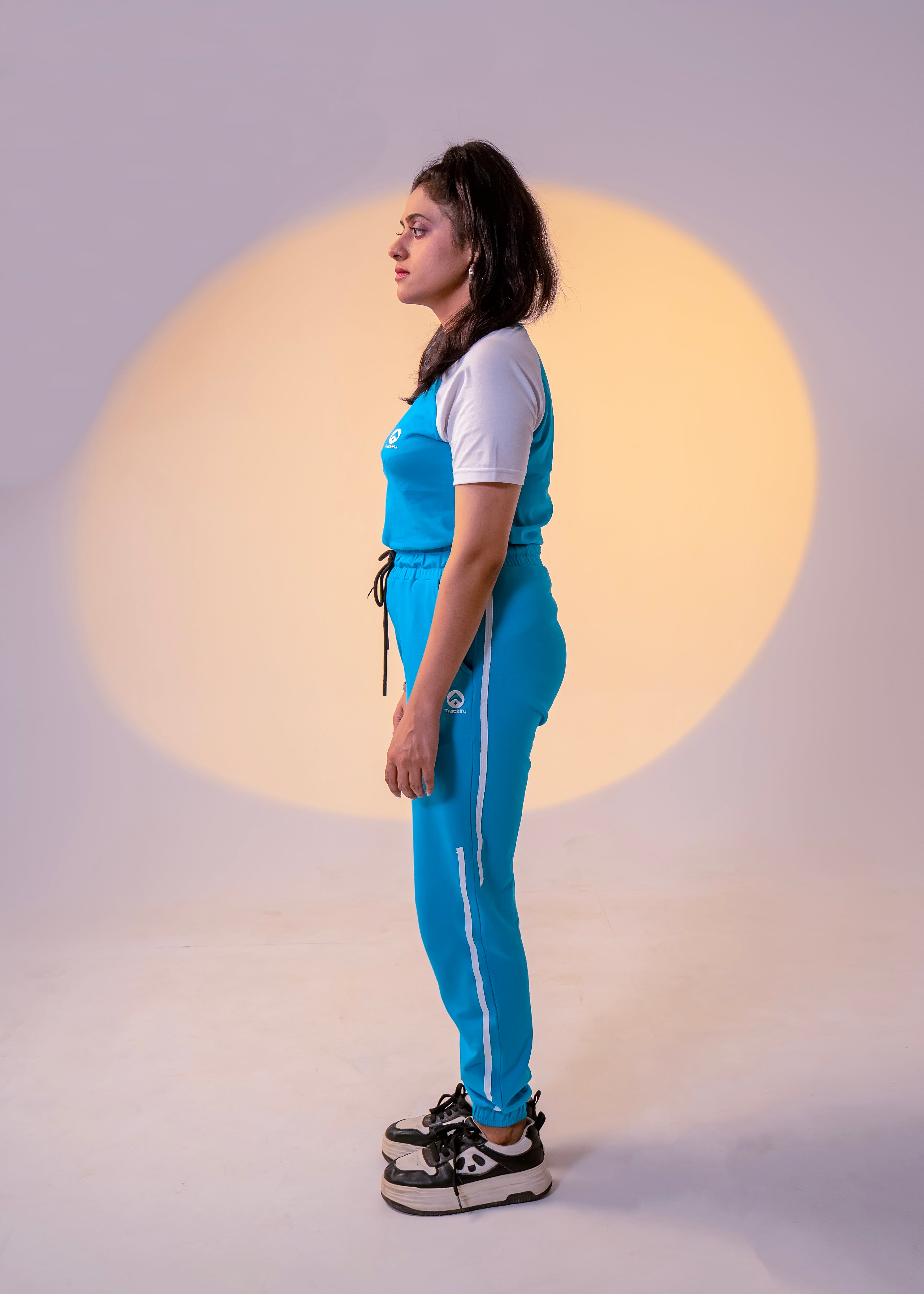 Scuba Blue - Cotton Lycra/French Terry - Women Summer Tracksuit