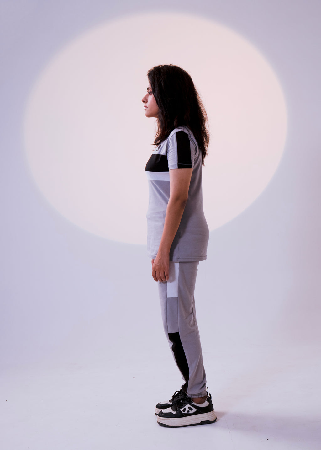 Grey - Cotton Lycra/French Terry - Women Summer Tracksuit