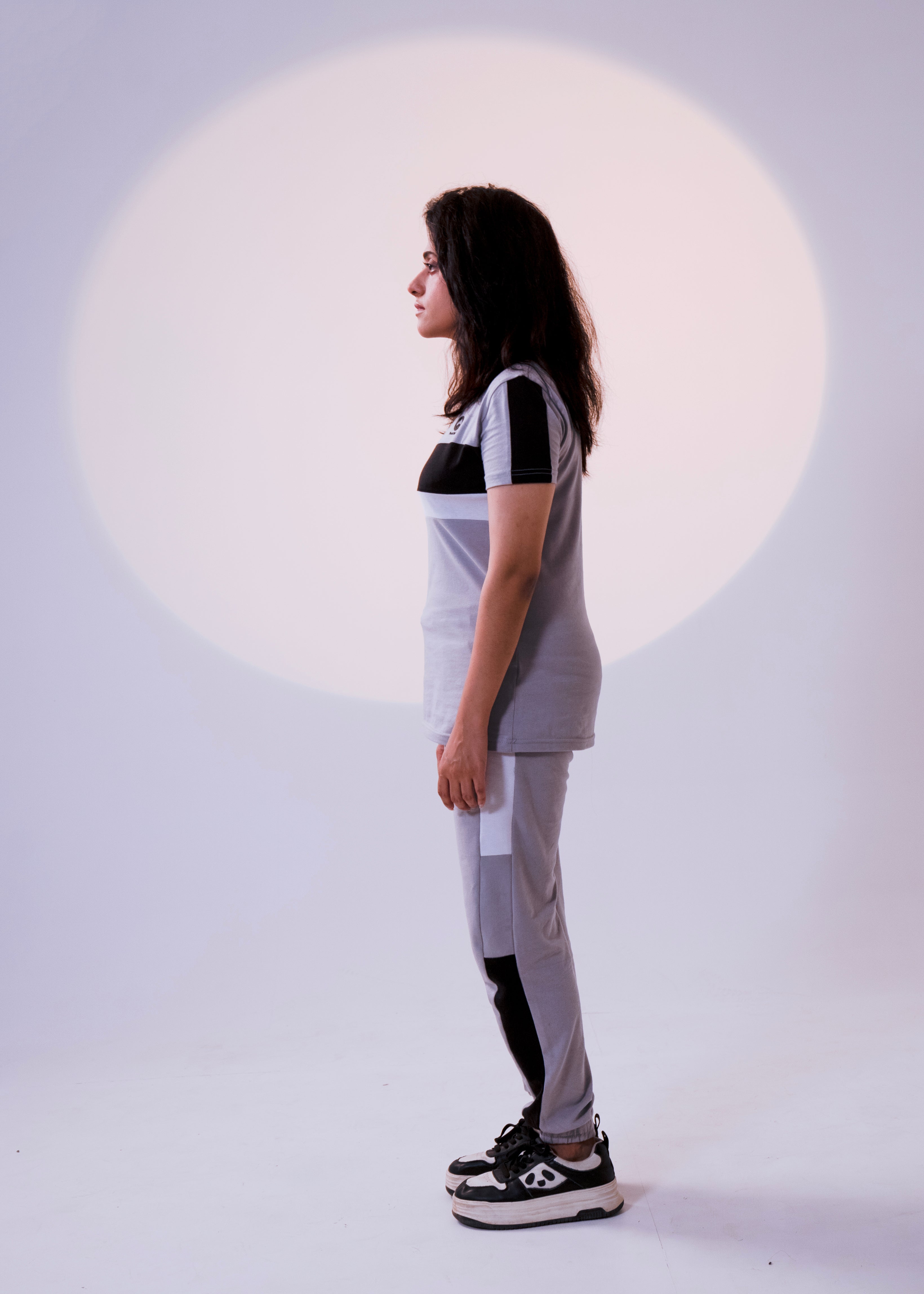 Grey - Cotton Lycra/French Terry - Women Summer Tracksuit