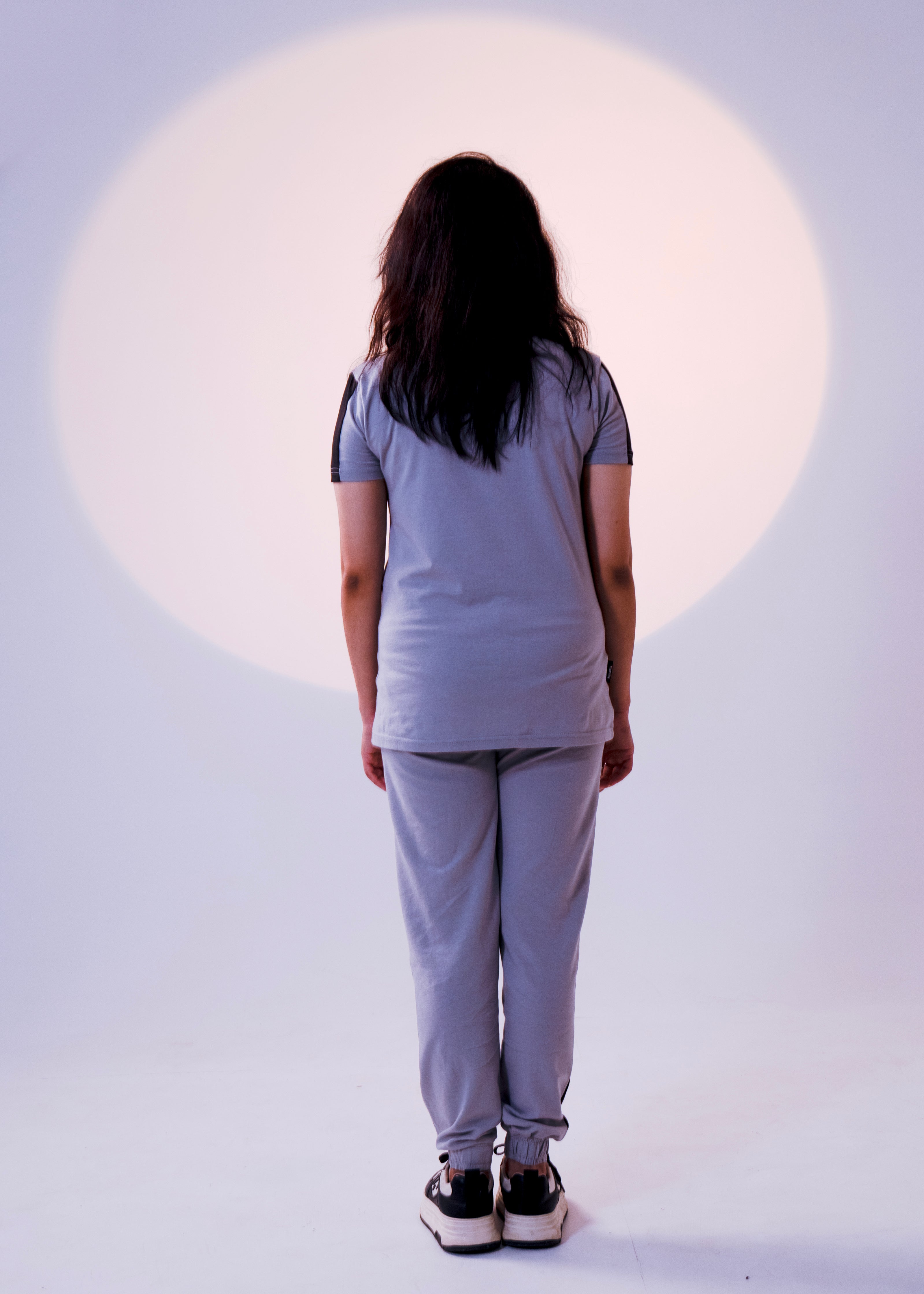 Grey - Cotton Lycra/French Terry - Women Summer Tracksuit