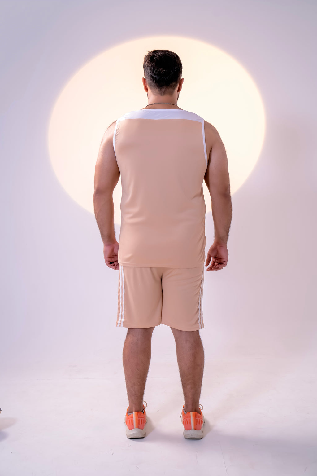 Beige - Men Summer Shorts & Tank Top