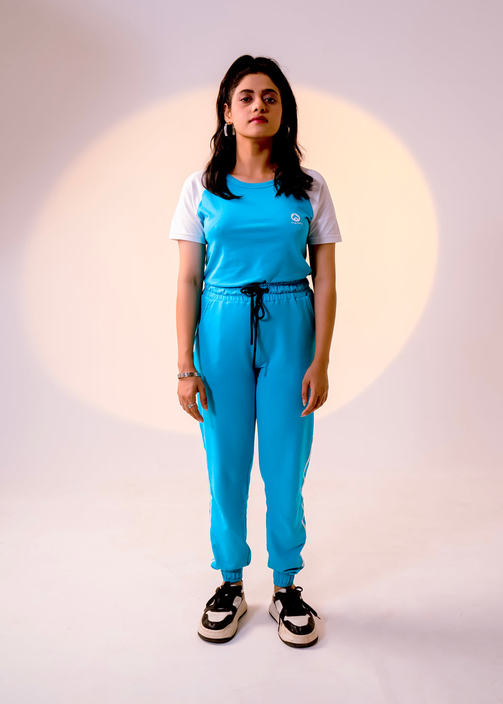 Scuba Blue - Cotton Lycra/French Terry - Women Summer Tracksuit