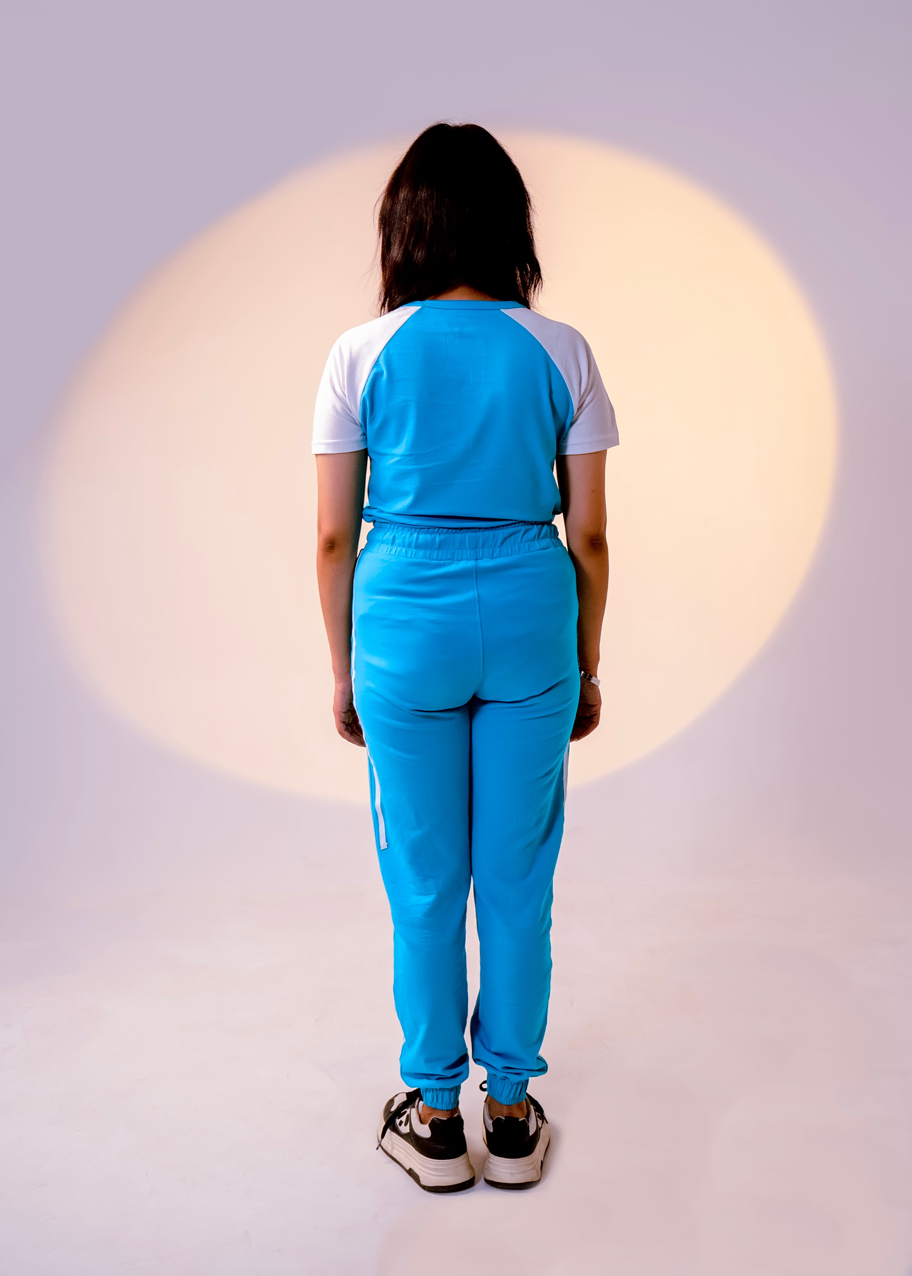 Scuba Blue - Cotton Lycra/French Terry - Women Summer Tracksuit