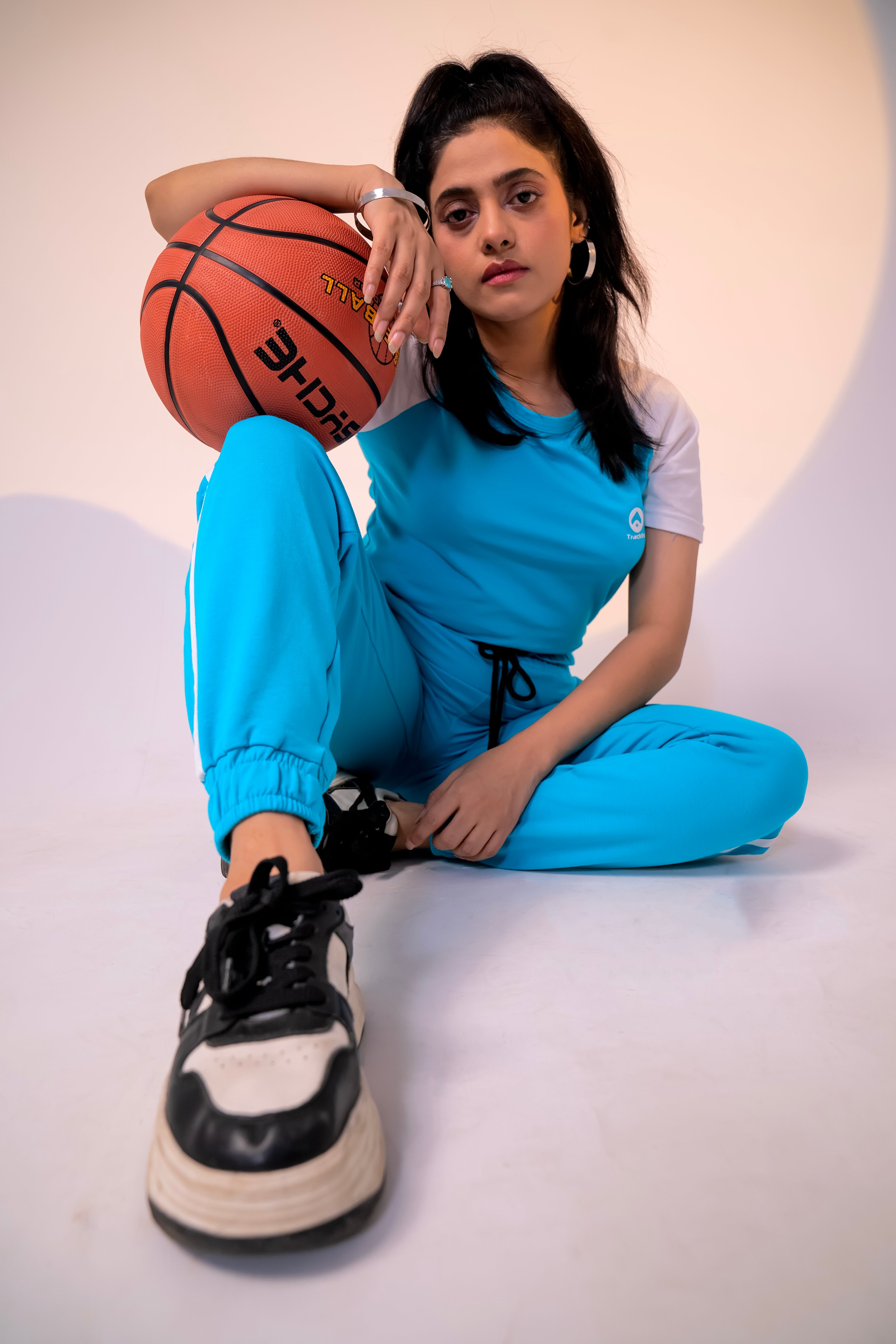 Scuba Blue - Cotton Lycra/French Terry - Women Summer Tracksuit