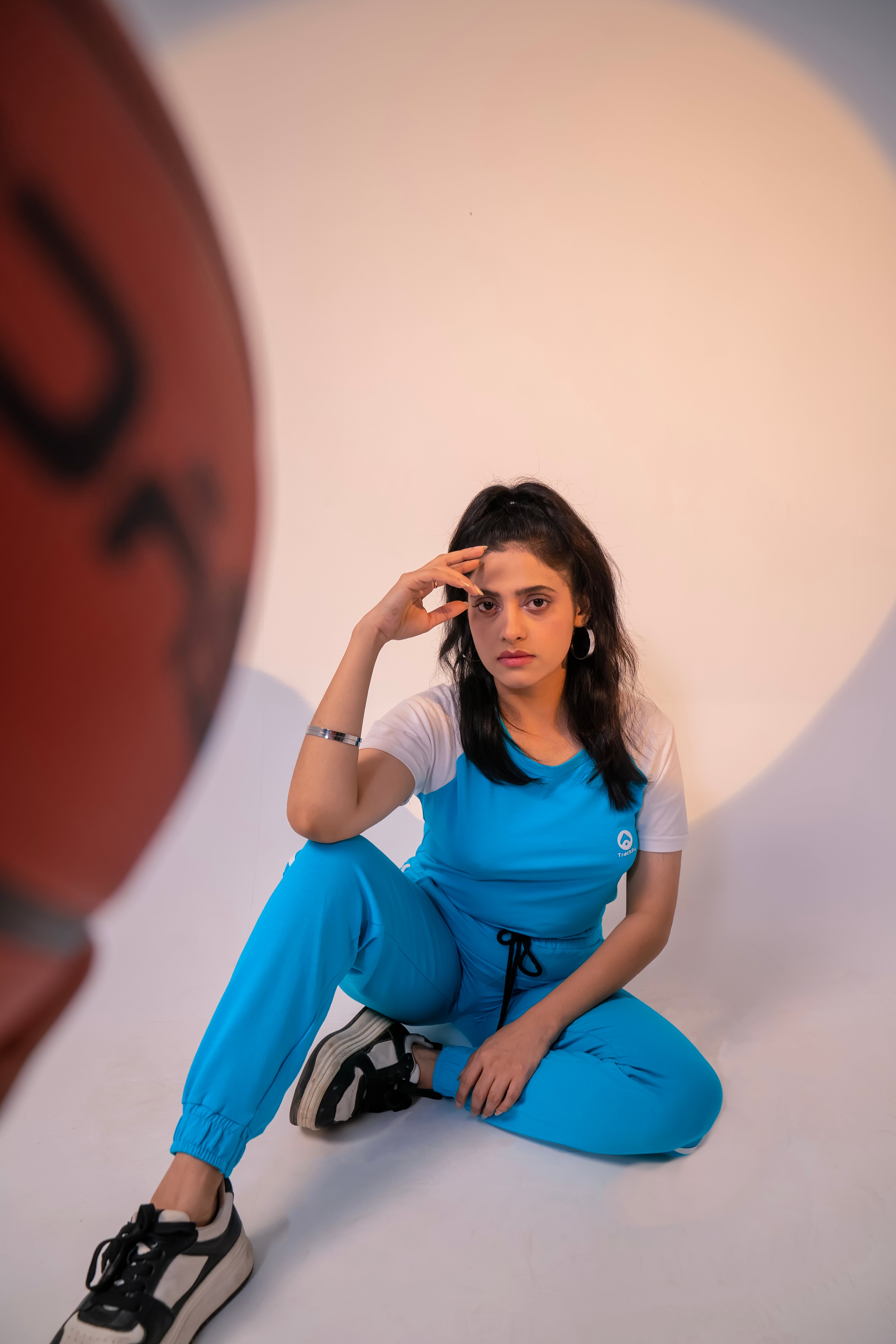 Scuba Blue - Cotton Lycra/French Terry - Women Summer Tracksuit