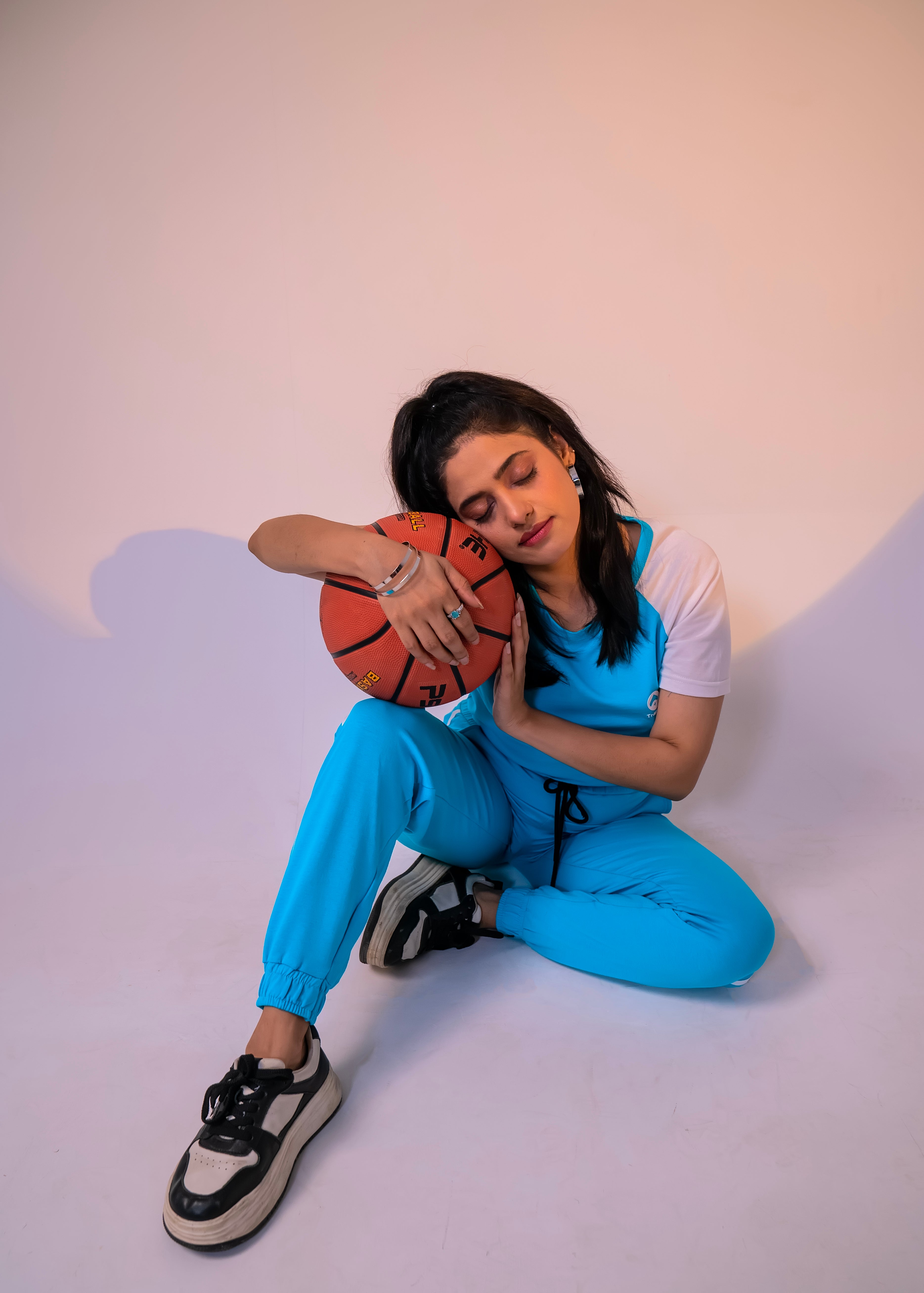 Scuba Blue - Cotton Lycra/French Terry - Women Summer Tracksuit