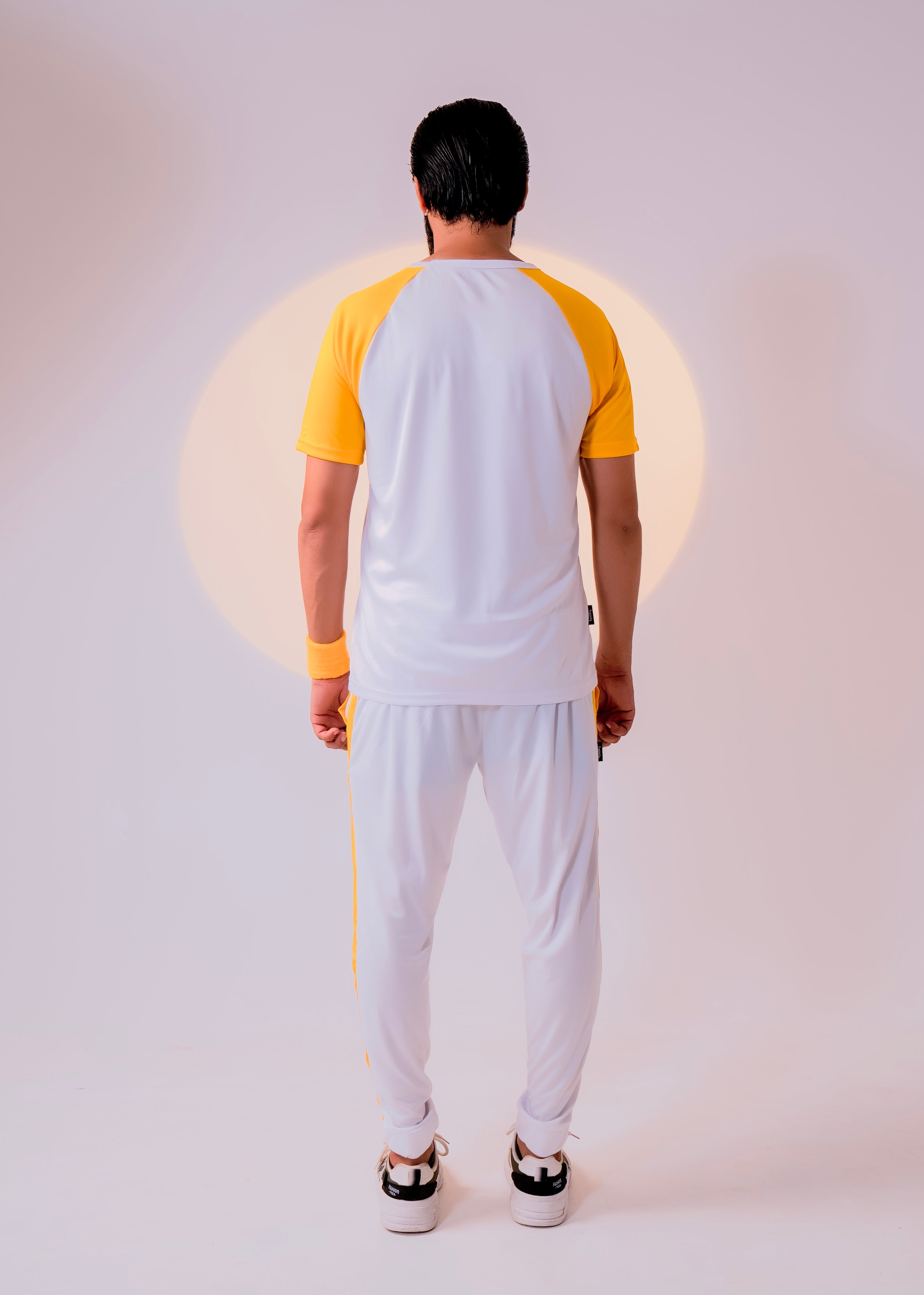 White/Navy/Yellow - Men Summer Tracksuit