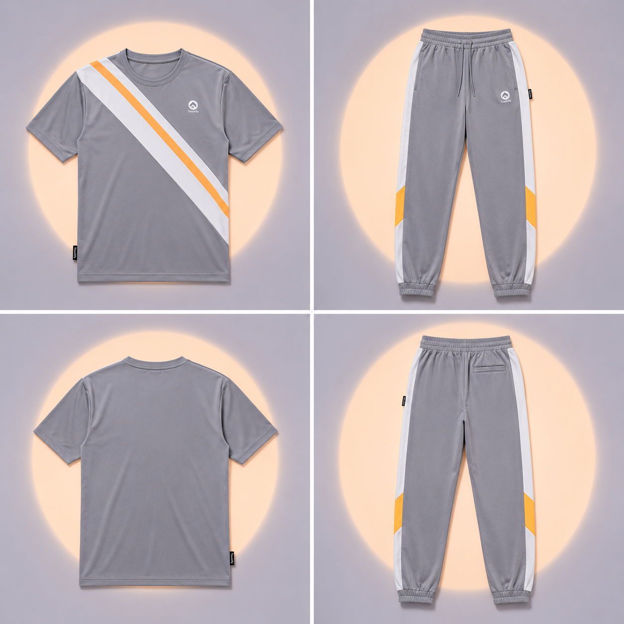 Men's Stealth Tracksuit | Black & Orange Active
