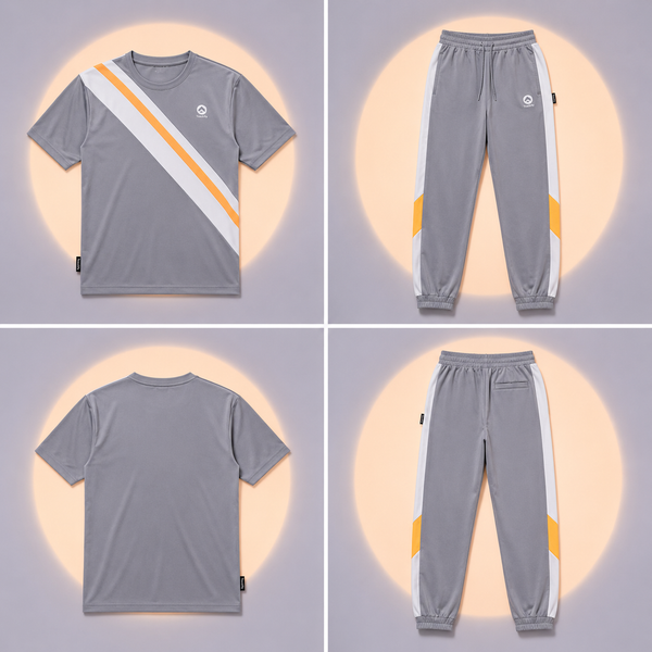 Men's Stealth Tracksuit | Black & Orange Active