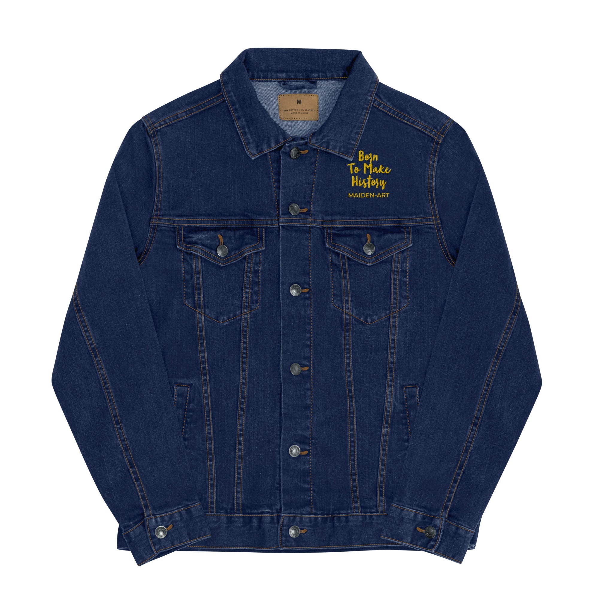 Embroidered denim jacket The Rebel Girl in Me will Never Die Unisex